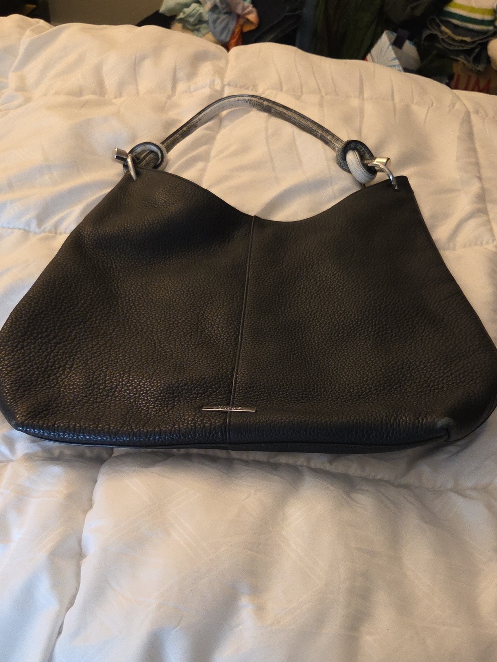 Pebbled leather hobo bag, Vince Camuto